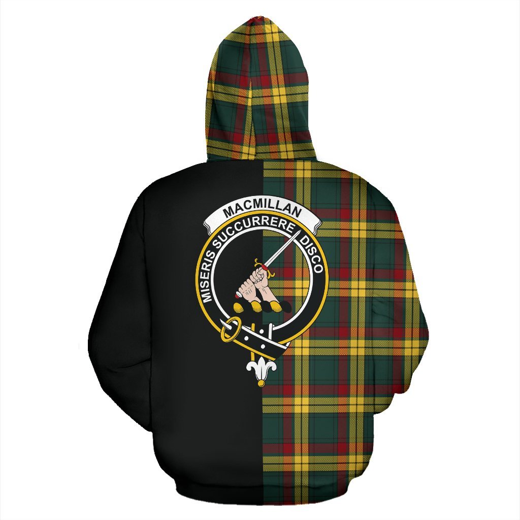 MacMillan Old Modern Tartan Crest Zipper Hoodie - Half Of Me Style