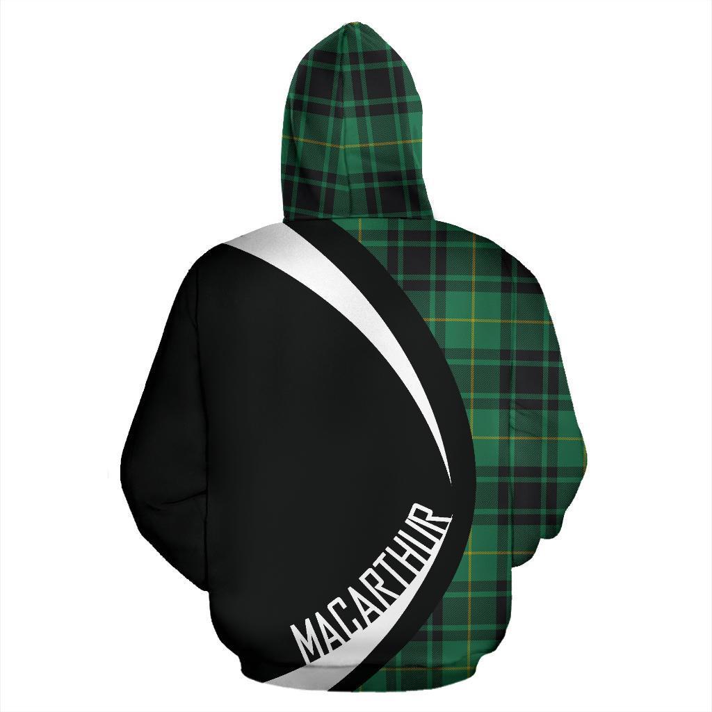 Macarthur Ancient Tartan Crest Zipper Hoodie - Circle Style