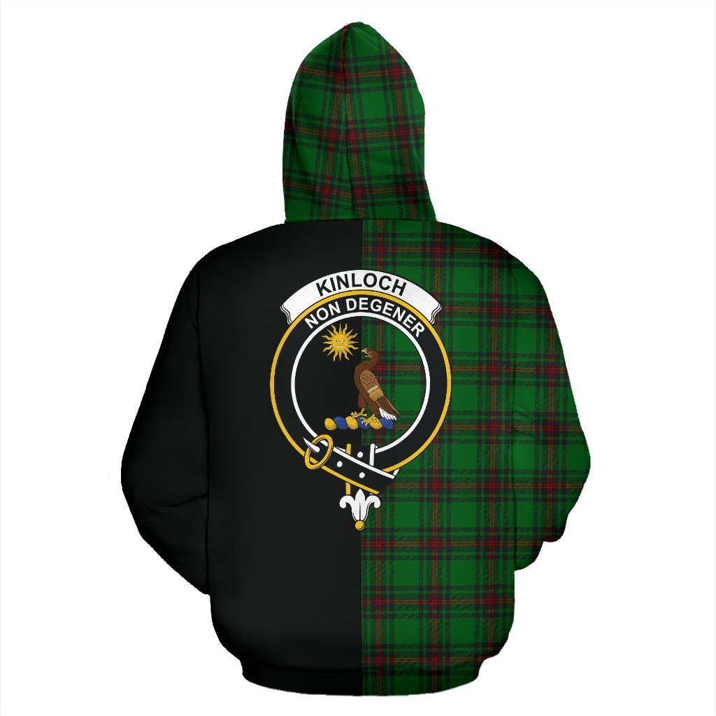 Kinloch Tartan Crest Zipper Hoodie - Half Of Me Style