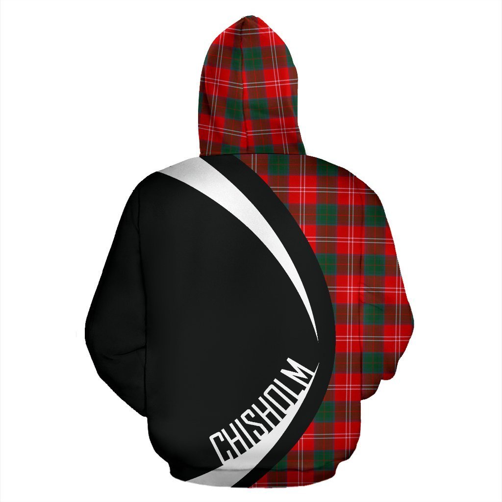 Chisholm Modern Tartan Crest Zipper Hoodie - Circle Style