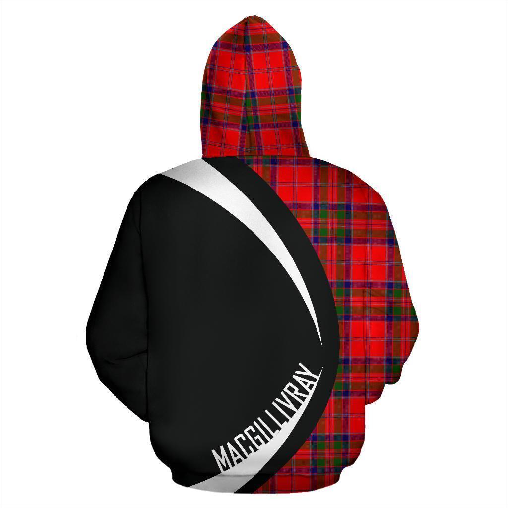 MacGillivray Modern Tartan Crest Zipper Hoodie - Circle Style