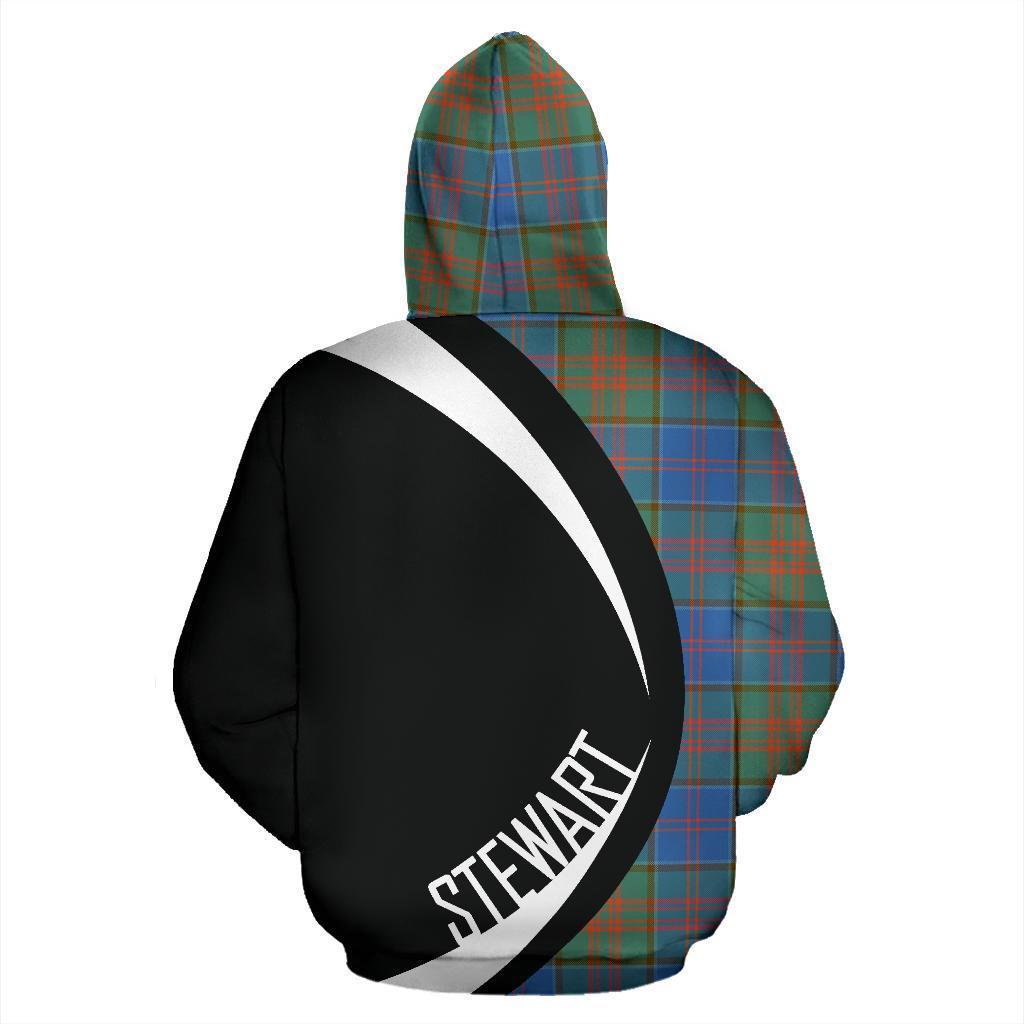 Stewart of Appin Hunting Ancient Tartan Crest Hoodie - Circle Style