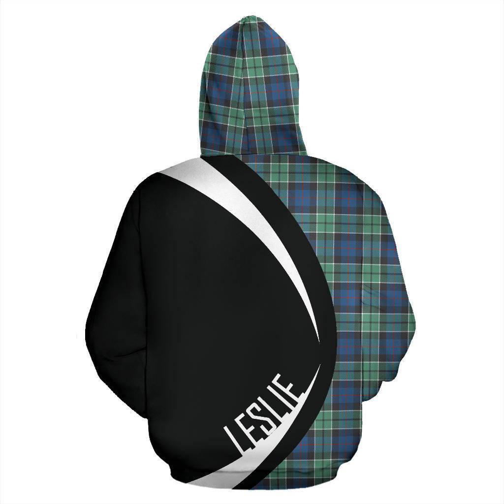 Leslie Hunting Ancient Tartan Crest Zipper Hoodie - Circle Style