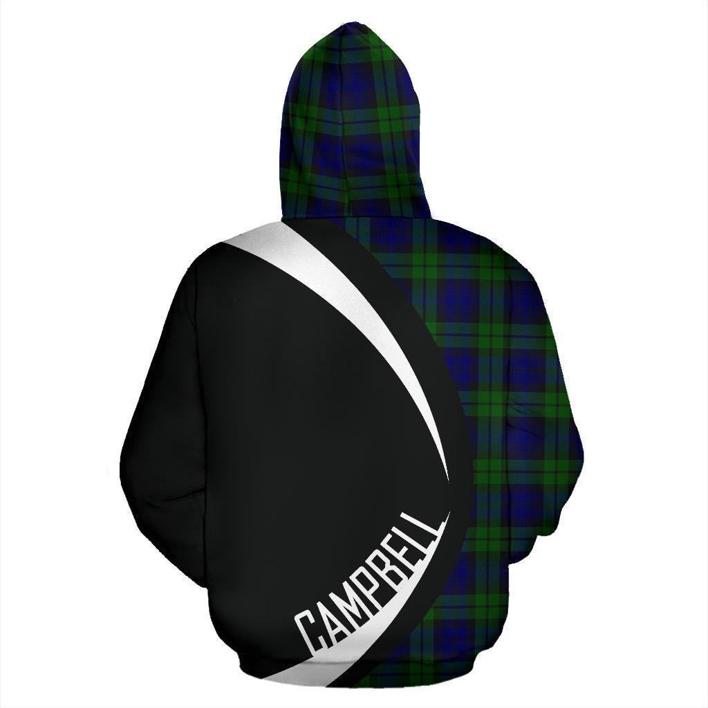 Campbell Modern Tartan Crest Zipper Hoodie - Circle Style