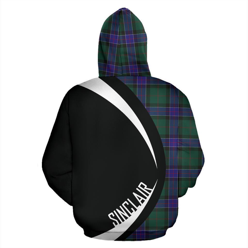 Sinclair Hunting Modern Tartan Crest Hoodie - Circle Style