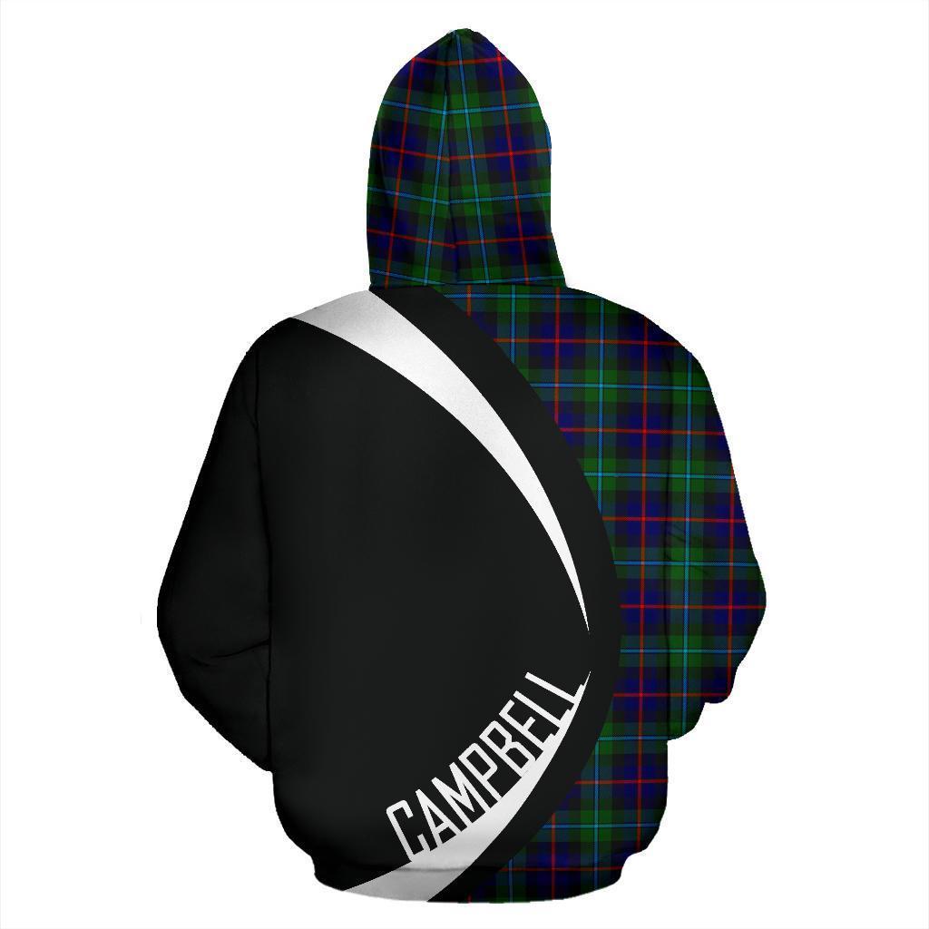 Campbell of Cawdor Modern Tartan Crest Hoodie - Circle Style