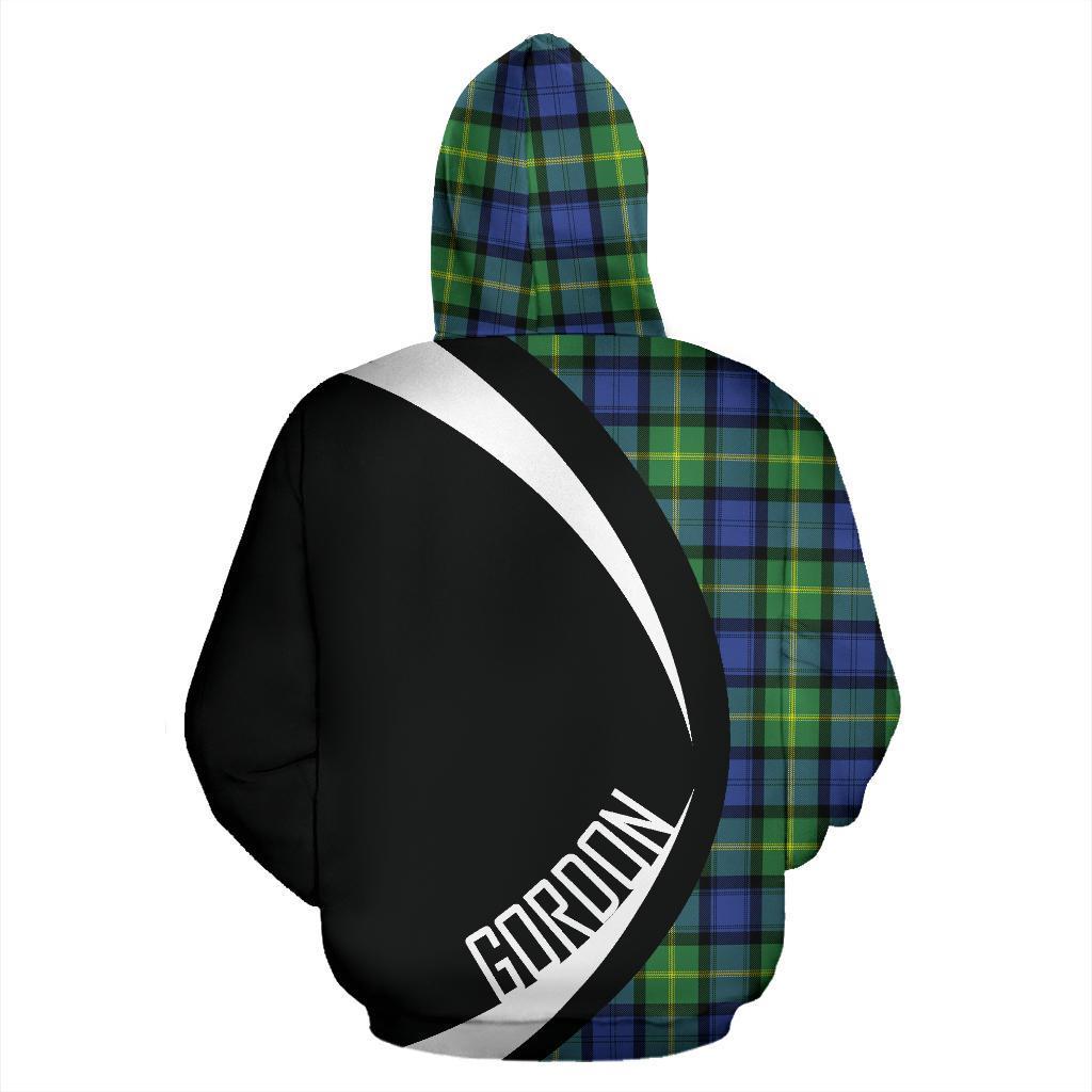 Gordon Old Ancient Tartan Crest Hoodie - Circle Style