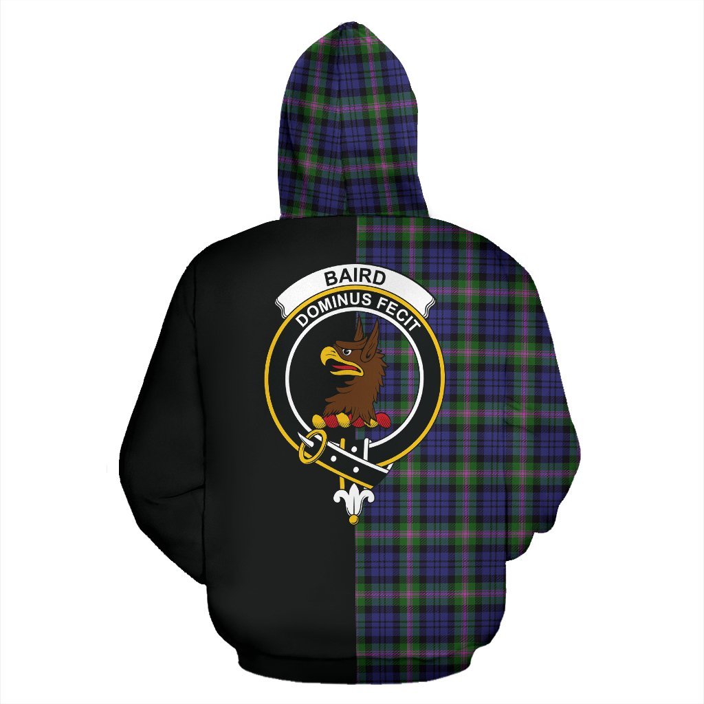 Baird Modern Tartan Crest Zipper Hoodie - Half Of Me Style