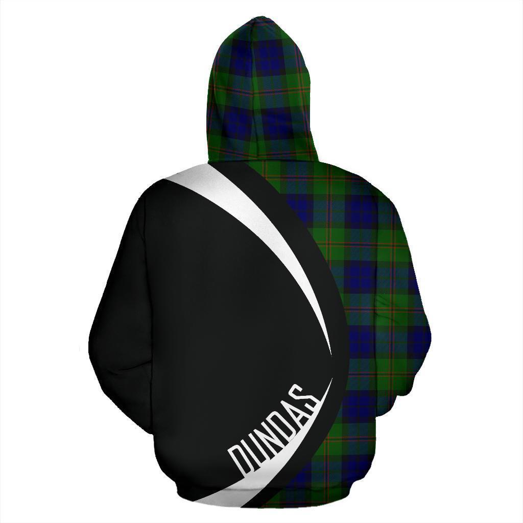 Dundas Modern Tartan Crest Hoodie - Circle Style