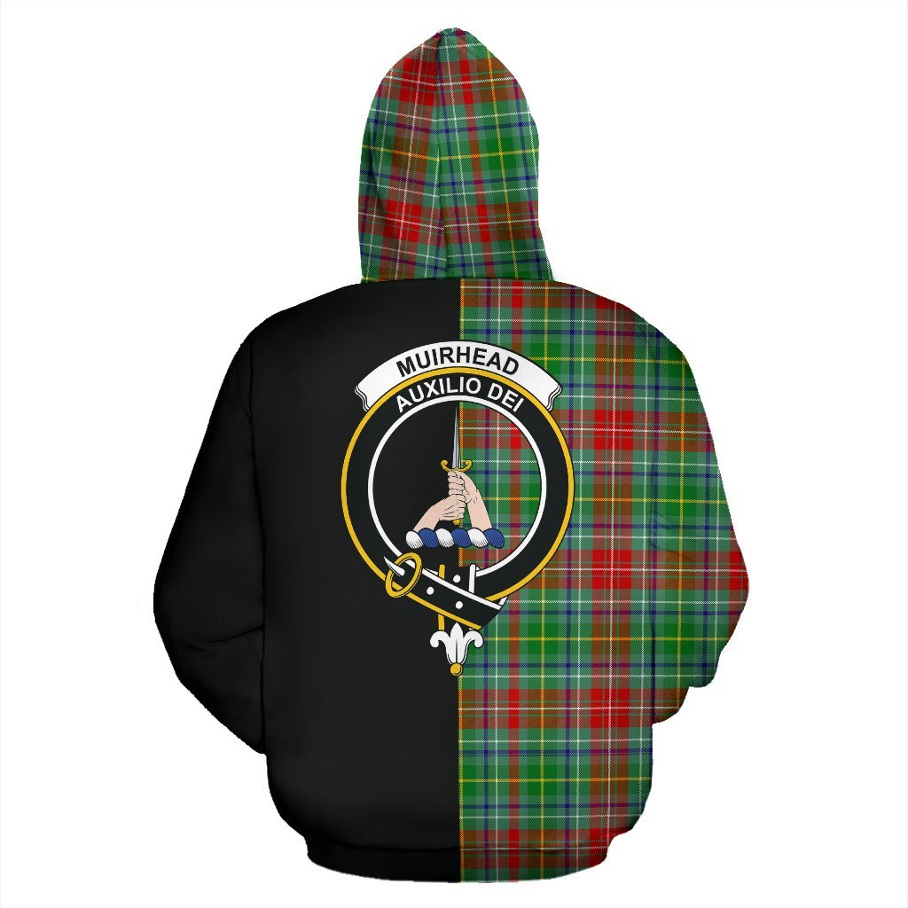 Muirhead Tartan Crest Zipper Hoodie - Half Of Me Style