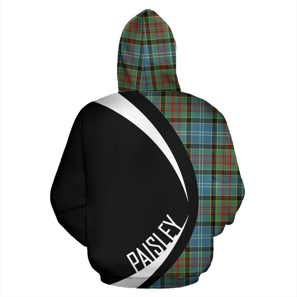 Paisley District Tartan Crest Zipper Hoodie - Circle Style