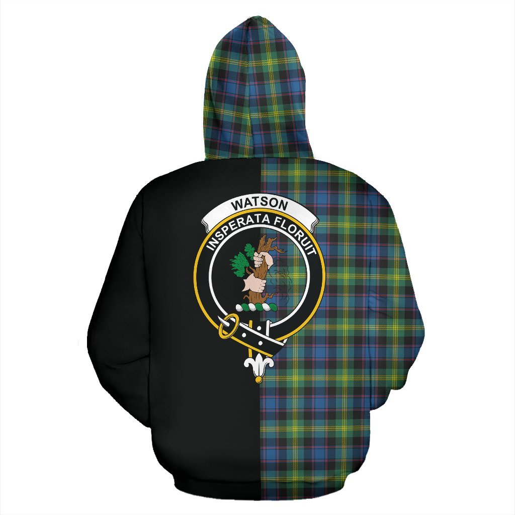 Watson Ancient Tartan Crest Zipper Hoodie - Half Of Me Style