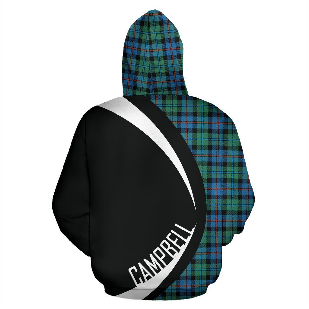 Campbell of Cawdor Ancient Tartan Crest Zipper Hoodie - Circle Style