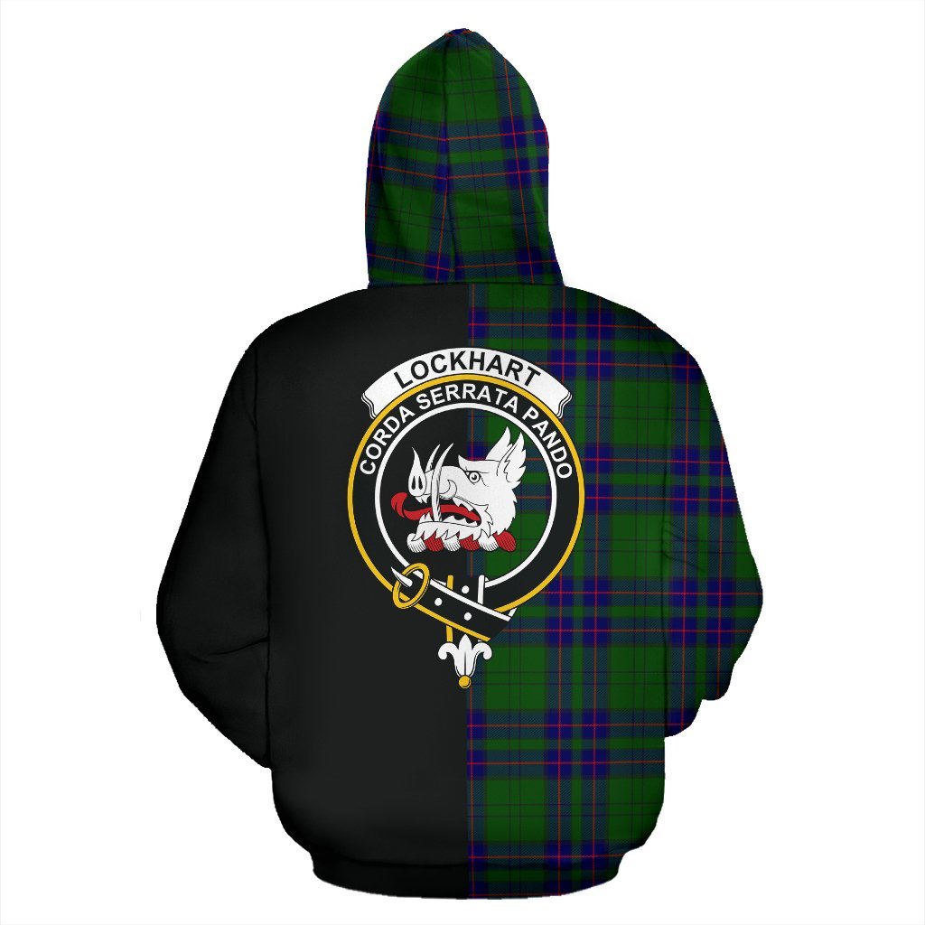 Lockhart Modern Tartan Crest Zipper Hoodie - Half Of Me Style