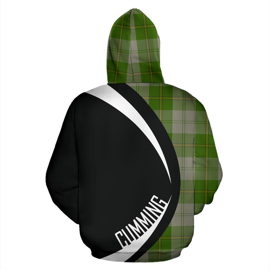 Cunningham Dress Green Dancers Tartan Crest Hoodie - Circle Style