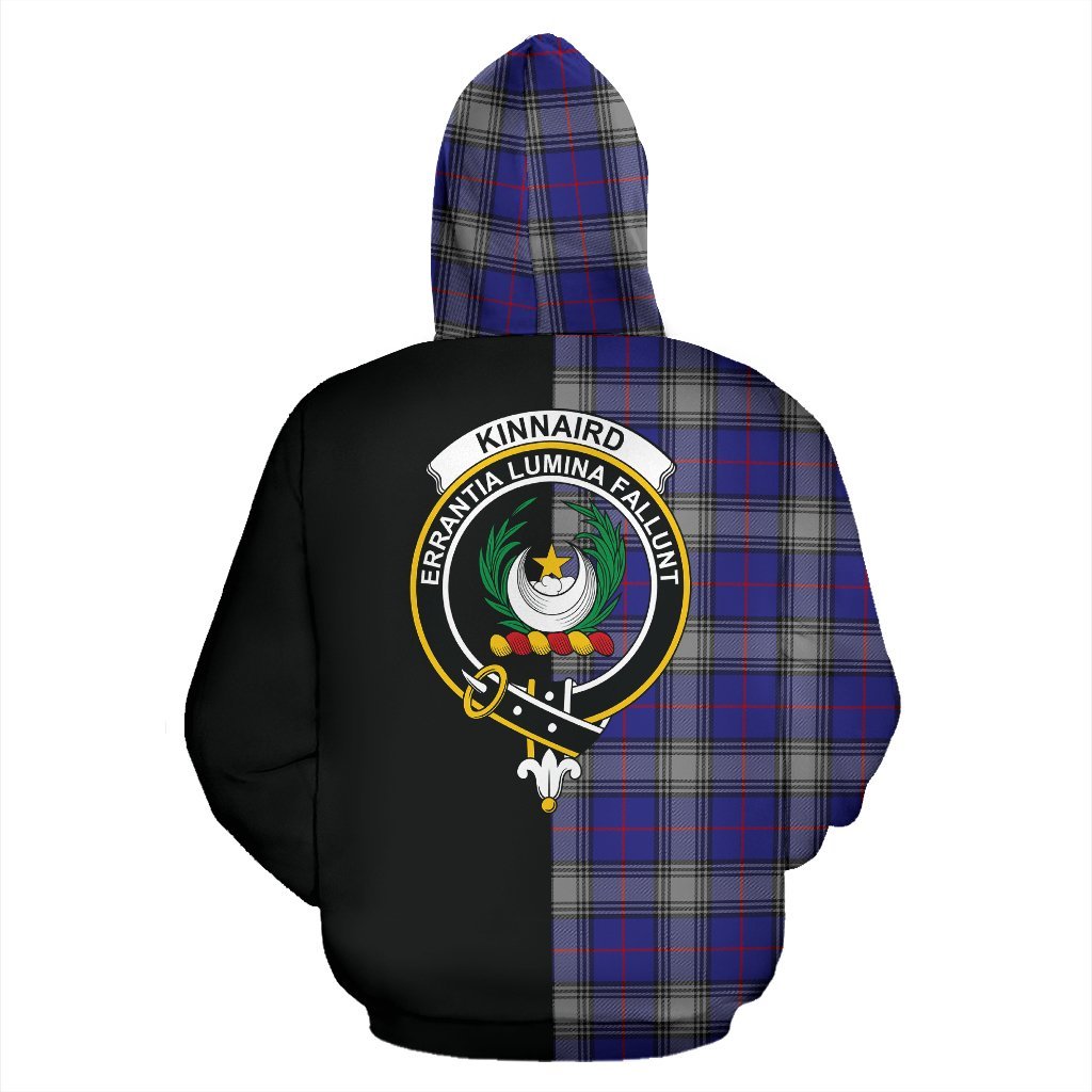 Kinnaird Tartan Crest Zipper Hoodie - Half Of Me Style