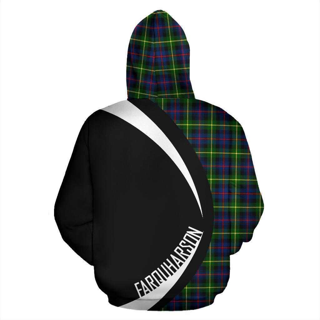 Farquharson Modern Tartan Crest Hoodie - Circle Style