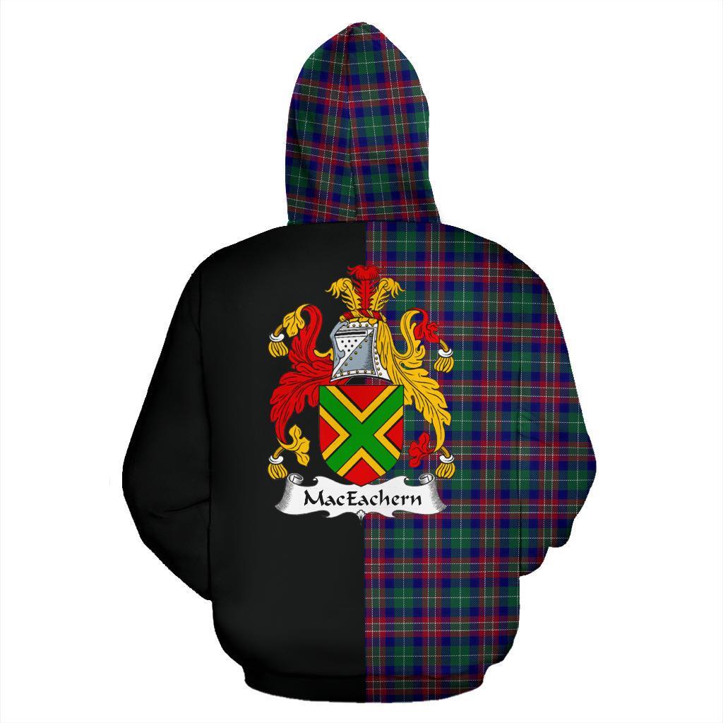 MacEachern Tartan Crest Zipper Hoodie - Half Of Me Style