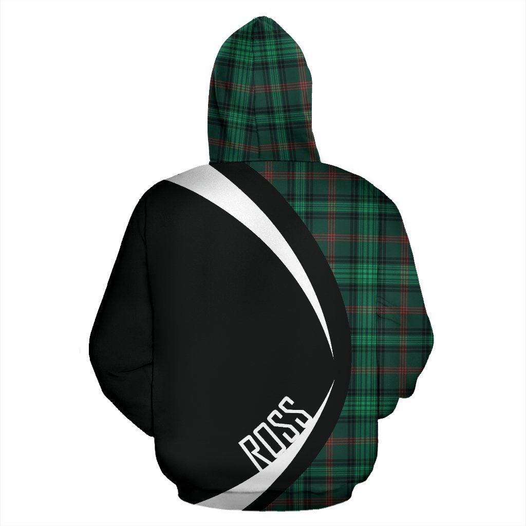 Ross Hunting Modern Tartan Crest Hoodie - Circle Style
