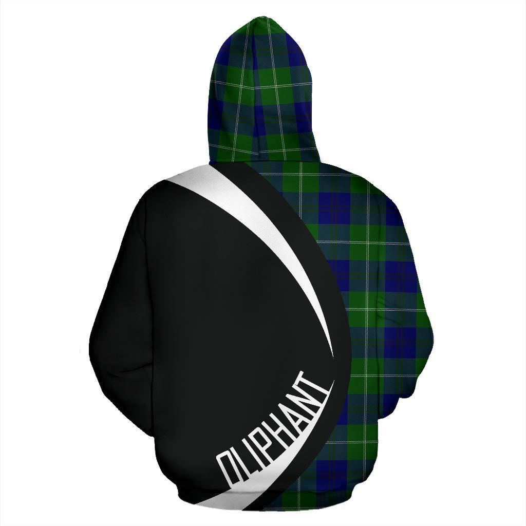 Oliphant Modern Tartan Crest Zipper Hoodie - Circle Style