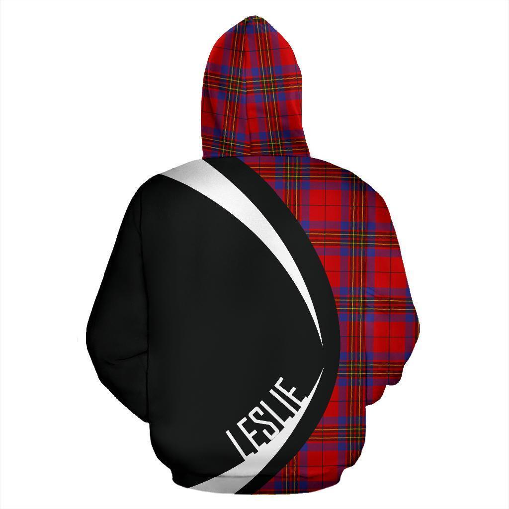 Leslie Modern Tartan Crest Zipper Hoodie - Circle Style