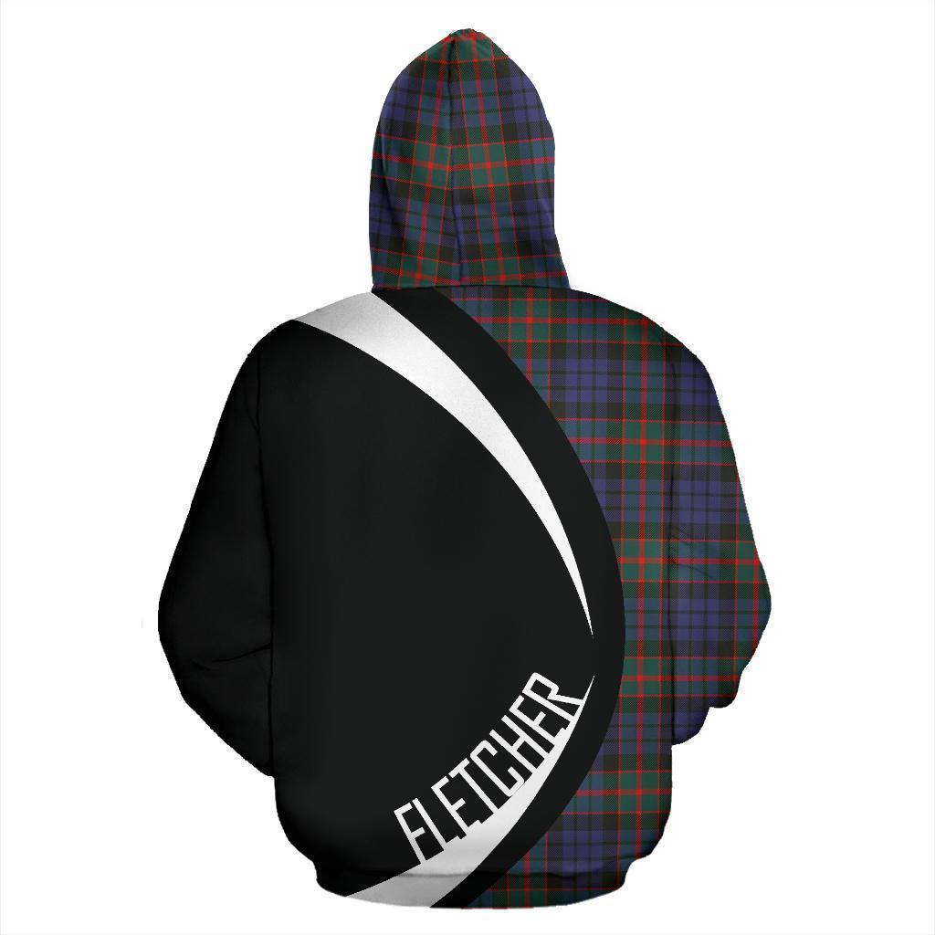 Fletcher of Dunans Tartan Crest Zipper Hoodie - Circle Style