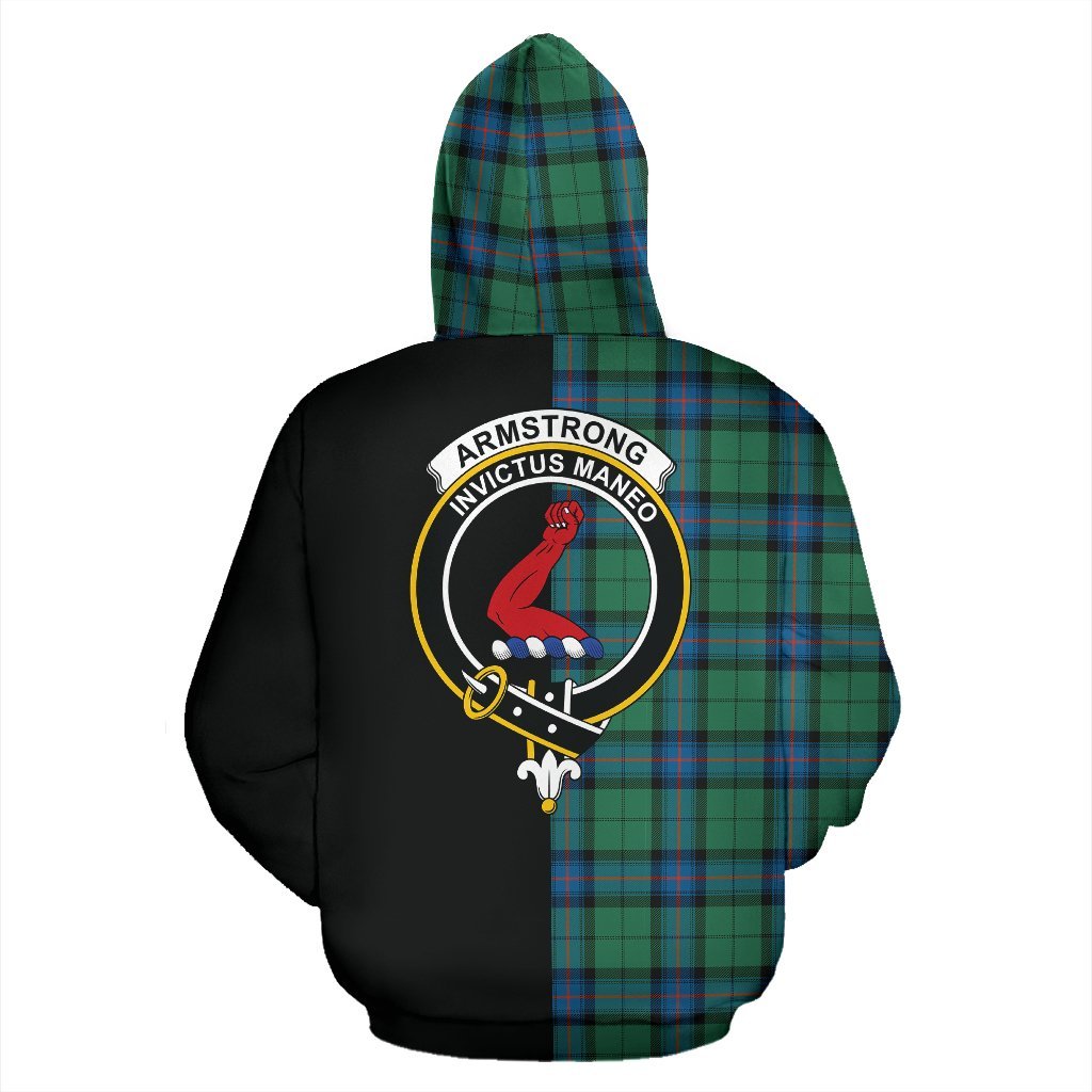 Armstrong Ancient Tartan Crest Zipper Hoodie - Half Of Me Style