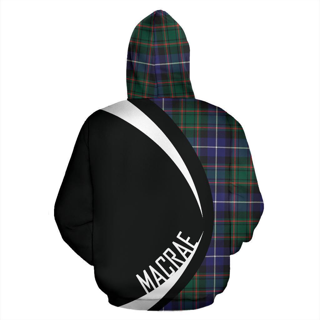 MacRae Hunting Modern Tartan Crest Hoodie - Circle Style