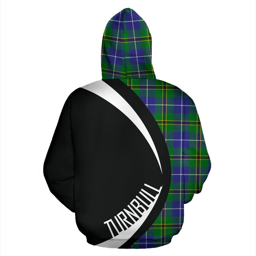 Turnbull Hunting Tartan Crest Hoodie - Circle Style