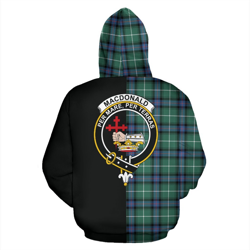 MacDonald of the Isles Hunting Ancient Tartan Crest Zipper Hoodie - Half Of Me Style