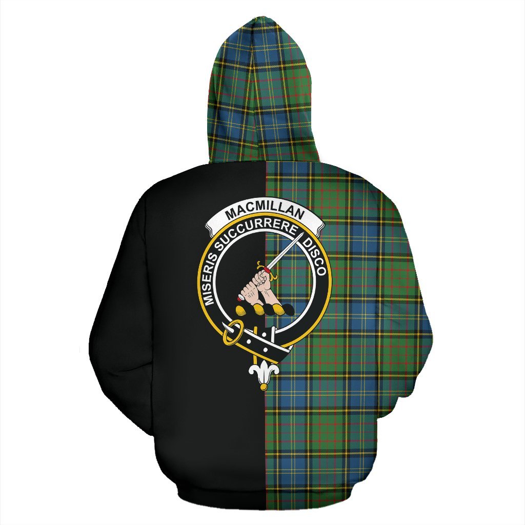 MacMillan Hunting Ancient Tartan Crest Zipper Hoodie - Half Of Me Style