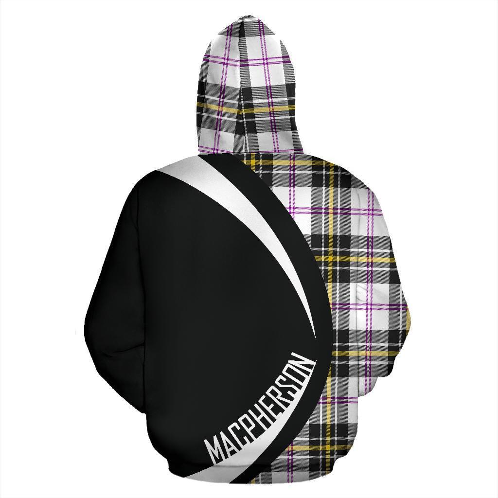 MacPherson Dress Modern Tartan Crest Zipper Hoodie - Circle Style