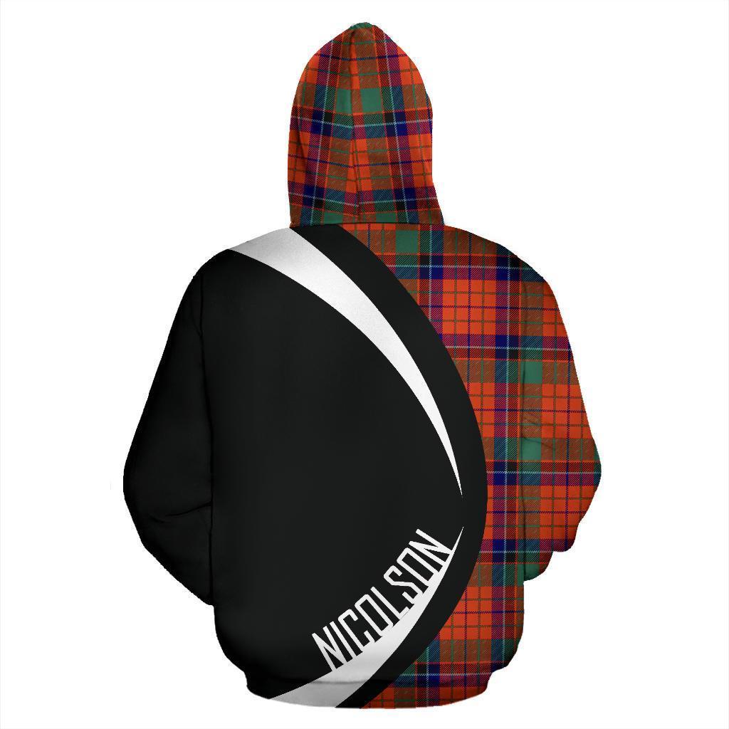 Nicolson Ancient Tartan Crest Zipper Hoodie - Circle Style