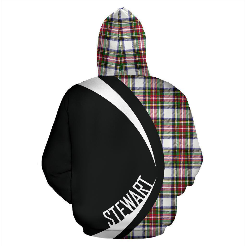 Stewart Dress Modern Tartan Crest Zipper Hoodie - Circle Style