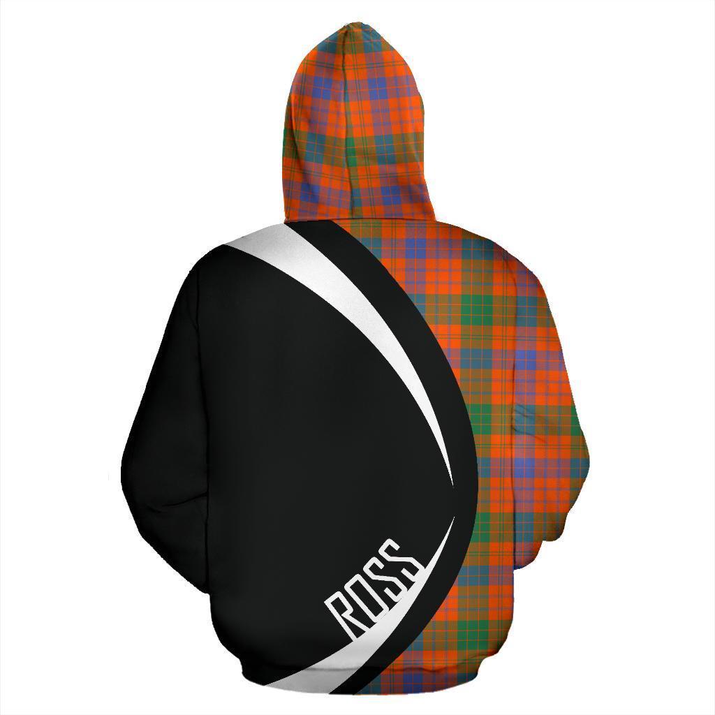 Ross Ancient Tartan Crest Zipper Hoodie - Circle Style