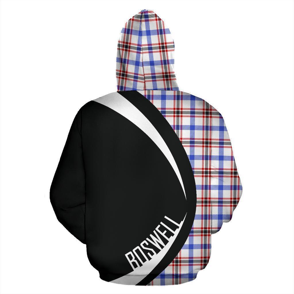 Boswell Modern Tartan Crest Zipper Hoodie - Circle Style