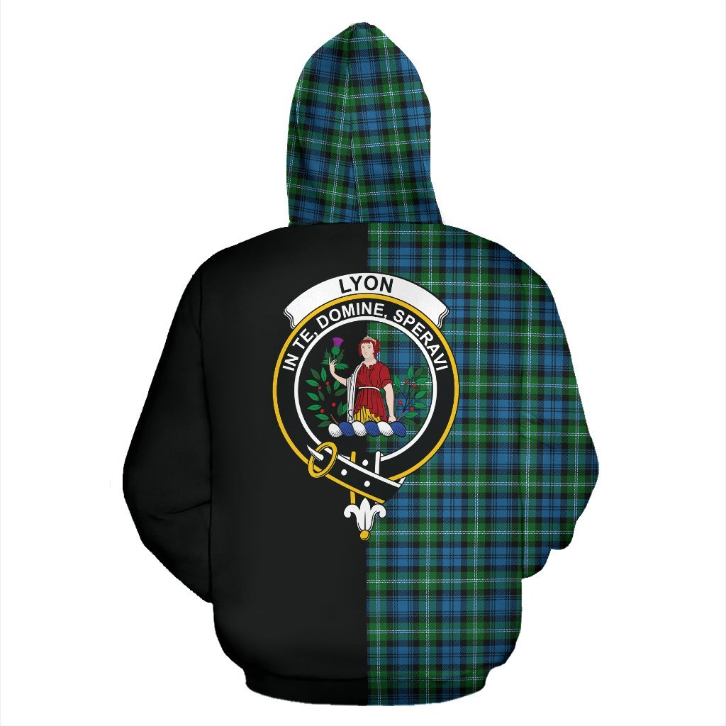 Lyon Tartan Crest Zipper Hoodie - Half Of Me Style