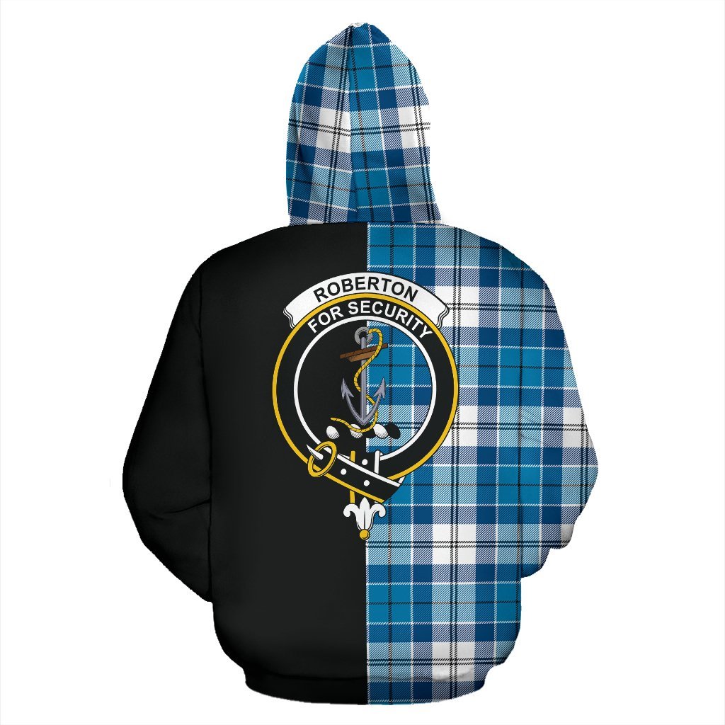 Roberton Tartan Crest Zipper Hoodie - Half Of Me Style