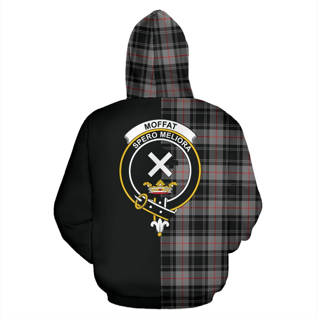 Moffat Modern Tartan Crest Zipper Hoodie - Half Of Me Style