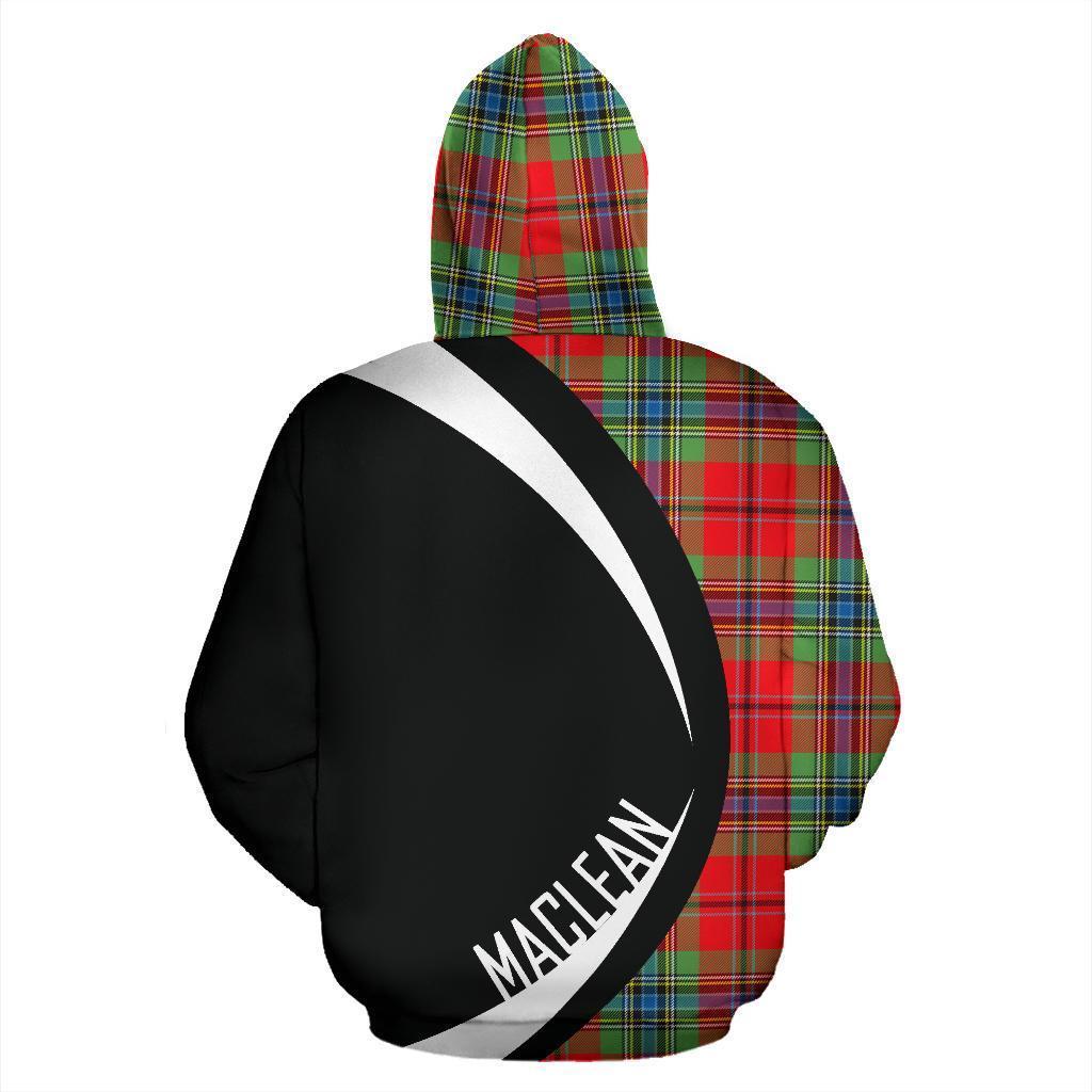 MacLean of Duart Modern Tartan Crest Zipper Hoodie - Circle Style