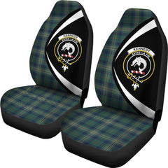 Kennedy Modern Tartan Crest Circle Car Seat Cover