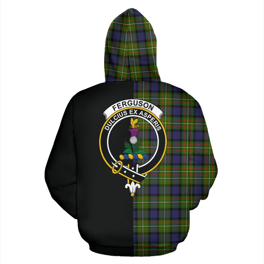 Fergusson Modern Tartan Crest Zipper Hoodie - Half Of Me Style