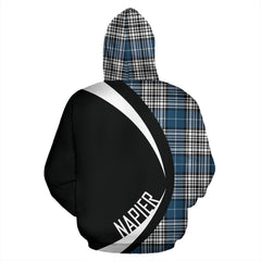 Napier Modern Tartan Crest Zipper Hoodie - Circle Style