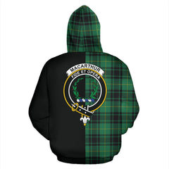 Macarthur Ancient Tartan Crest Zipper Hoodie - Half Of Me Style