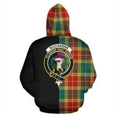 Buchanan Family Old Sett Tartan Crest Zipper Hoodie - Half Of Me Style