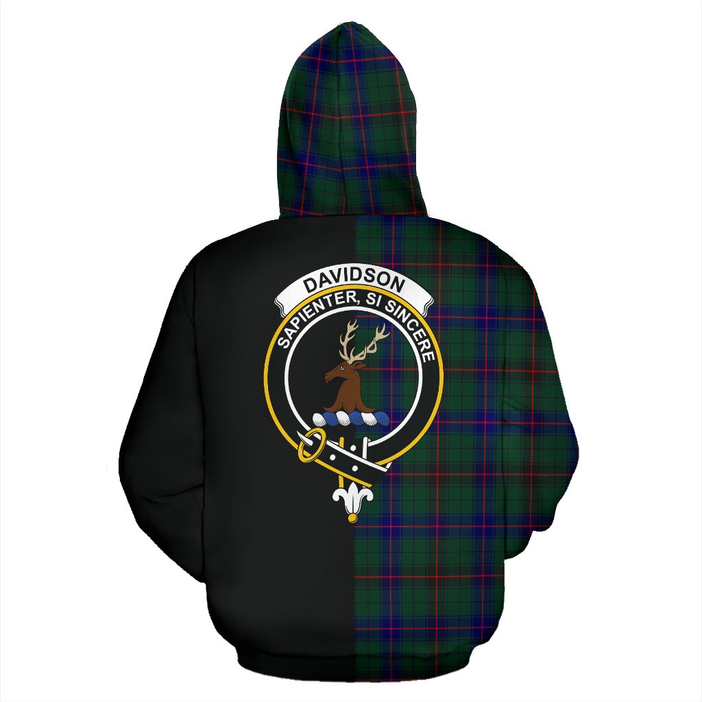 Davidson Modern Tartan Crest Zipper Hoodie - Half Of Me Style