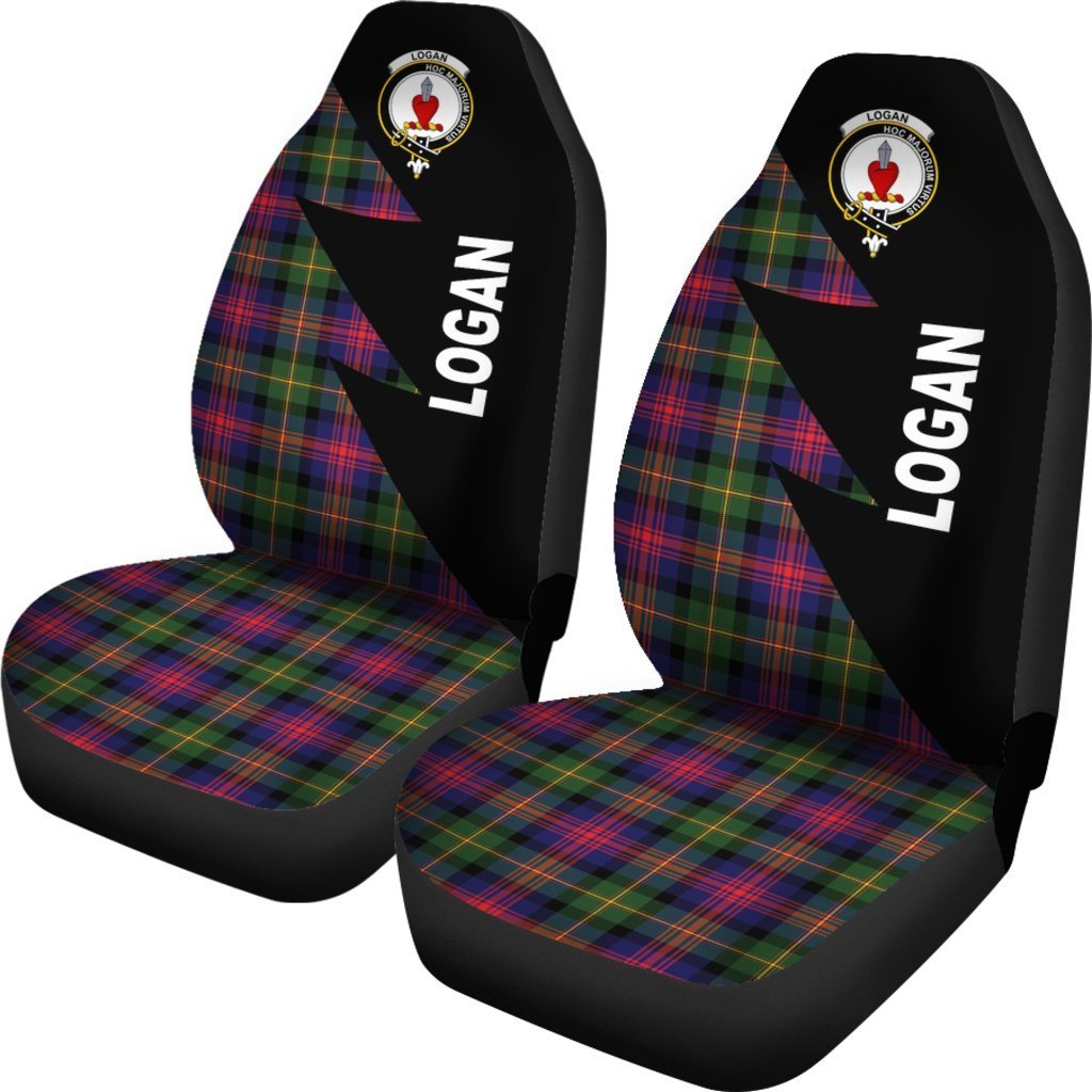 Logan Tartan Crest Car Seat Cover - Flash Style