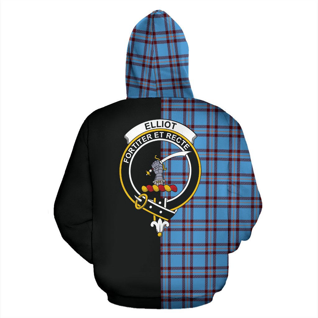 Elliot Ancient Tartan Crest Zipper Hoodie - Half Of Me Style