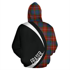 Fraser Ancient Tartan Crest Zipper Hoodie - Circle Style