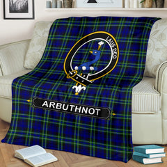 Arbuthnot Modern Tartan Crest Blanket - 3 Sizes